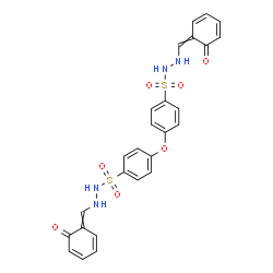 ChemSpider 2D Image | 4,4'-Oxybis{N'-[(6-oxo-2,4-cyclohexadien-1-ylidene)methyl]benzenesulfonohydrazide} | C26H22N4O7S2