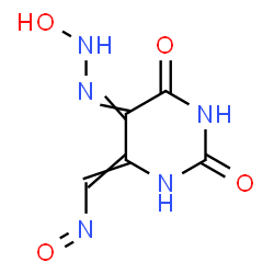 ChemSpider 2D Image | 5-(Hydroxyhydrazono)-6-(nitrosomethylene)dihydro-2,4(1H,3H)-pyrimidinedione | C5H5N5O4