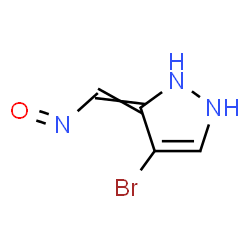 ChemSpider 2D Image | 4-Bromo-3-(nitrosomethylene)-2,3-dihydro-1H-pyrazole | C4H4BrN3O