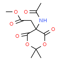 ChemSpider 2D Image | Methyl (5-acetamido-2,2-dimethyl-4,6-dioxo-1,3-dioxan-5-yl)acetate | C11H15NO7
