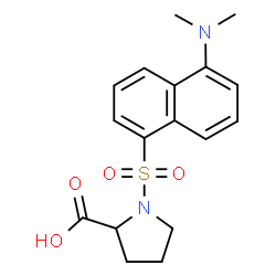 ChemSpider 2D Image | 1-{[5-(Dimethylamino)-1-naphthyl]sulfonyl}proline | C17H20N2O4S