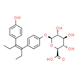 ChemSpider 2D Image | (Z)-diethylstilbestrol monoglucuronide | C24H28O8