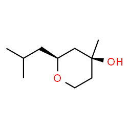 ChemSpider 2D Image | (2S,4S)-2-isobutyl-4-methyltetrahydropyran-4-ol | C10H20O2