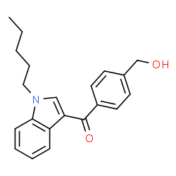 ChemSpider 2D Image | 4-(HYDROXYMETHYL)PHENYL-(1-PENTYL-1H-INDOL-3-YL)METHANONE | C21H23NO2