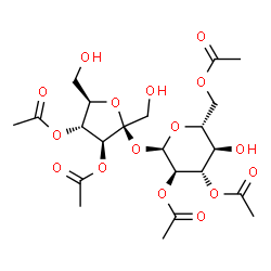 ChemSpider 2D Image | SUCROSE 2,3,3',4',6-PENTAACETATE | C22H32O16