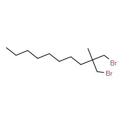 ChemSpider 2D Image | 1-Bromo-2-(bromomethyl)-2-methyldecane | C12H24Br2