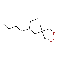 ChemSpider 2D Image | 1-Bromo-2-(bromomethyl)-4-ethyl-2-methyloctane | C12H24Br2