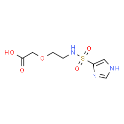 ChemSpider 2D Image | {2-[(1H-Imidazol-4-ylsulfonyl)amino]ethoxy}acetic acid | C7H11N3O5S
