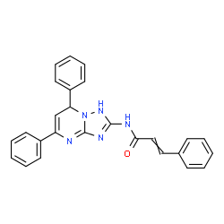 ChemSpider 2D Image | N-(5,7-Diphenyl-1,7-dihydro[1,2,4]triazolo[1,5-a]pyrimidin-2-yl)-3-phenylacrylamide | C26H21N5O