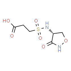 ChemSpider 2D Image | 3-{[(4R)-3-Oxo-1,2-oxazolidin-4-yl]sulfamoyl}propanoic acid | C6H10N2O6S