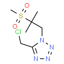 ChemSpider 2D Image | 5-(Chloromethyl)-1-[2-methyl-2-(methylsulfonyl)propyl]-1H-tetrazole | C7H13ClN4O2S