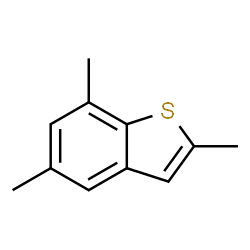 ChemSpider 2D Image | 2,5,7-TRIMETHYLBENZOTHIOPHENE | C11H12S