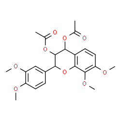 ChemSpider 2D Image | 2-(3,4-Dimethoxyphenyl)-7,8-dimethoxy-3,4-dihydro-2H-chromene-3,4-diyl diacetate | C23H26O9