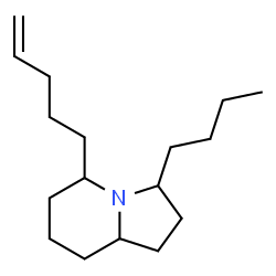 ChemSpider 2D Image | 3-Butyl-5-(4-pentenyl)indolizidine | C17H31N