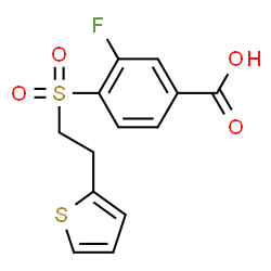 ChemSpider 2D Image | 3-Fluoro-4-{[2-(2-thienyl)ethyl]sulfonyl}benzoic acid | C13H11FO4S2