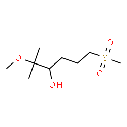 ChemSpider 2D Image | 2-Methoxy-2-methyl-6-(methylsulfonyl)-3-hexanol | C9H20O4S