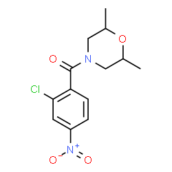 ChemSpider 2D Image | 4-({2-chloro-4-nitrophenyl}carbonyl)-2,6-dimethylmorpholine | C13H15ClN2O4