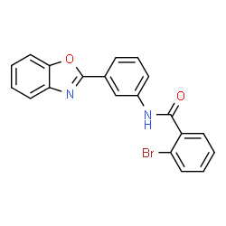 ChemSpider 2D Image | N-[3-(1,3-Benzoxazol-2-yl)phenyl]-2-bromobenzamide | C20H13BrN2O2