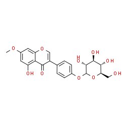 ChemSpider 2D Image | Prunetin 5-glucoside | C22H22O10