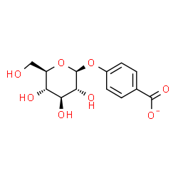 ChemSpider 2D Image | 4-(beta-D-Glucopyranosyloxy)benzoate | C13H15O8