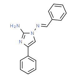 ChemSpider 2D Image | 1-[(E)-Benzylideneamino]-4-phenyl-1H-imidazol-2-amine | C16H14N4