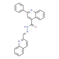 ChemSpider 2D Image | 2-Phenyl-N'-[(E)-2-quinolinylmethylene]-4-quinolinecarbohydrazide | C26H18N4O