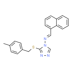 ChemSpider 2D Image | 3-[(4-Methylbenzyl)sulfanyl]-N-[(E)-1-naphthylmethylene]-4H-1,2,4-triazol-4-amine | C21H18N4S