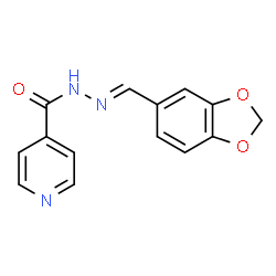 ChemSpider 2D Image | N'-[(E)-1,3-Benzodioxol-5-ylmethylene]isonicotinohydrazide | C14H11N3O3