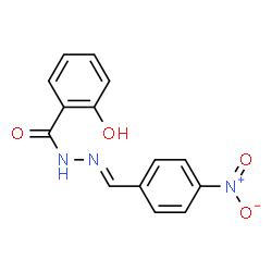 ChemSpider 2D Image | 2-Hydroxy-N'-[(E)-(4-nitrophenyl)methylene]benzohydrazide | C14H11N3O4