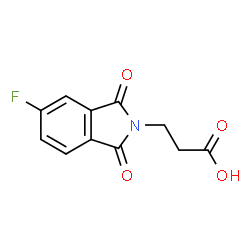 ChemSpider 2D Image | 3-(5-Fluoro-1,3-dioxo-1,3-dihydro-2H-isoindol-2-yl)propanoic acid | C11H8FNO4