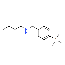 ChemSpider 2D Image | 4-Methyl-N-[4-(trimethylsilyl)benzyl]-2-pentanamine | C16H29NSi