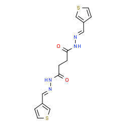 ChemSpider 2D Image | N'~1~,N'~4~-Bis[(E)-3-thienylmethylene]succinohydrazide | C14H14N4O2S2