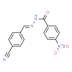 ChemSpider 2D Image | N'-[(E)-(4-Cyanophenyl)methylene]-4-nitrobenzohydrazide | C15H10N4O3