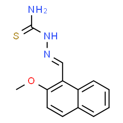 ChemSpider 2D Image | (2E)-2-[(2-Methoxy-1-naphthyl)methylene]hydrazinecarbothioamide | C13H13N3OS