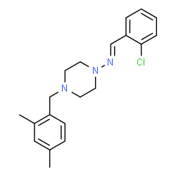 ChemSpider 2D Image | (E)-1-(2-Chlorophenyl)-N-[4-(2,4-dimethylbenzyl)-1-piperazinyl]methanimine | C20H24ClN3