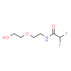ChemSpider 2D Image | 2,2-Difluoro-N-[2-(2-hydroxyethoxy)ethyl]acetamide | C6H11F2NO3
