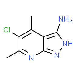 ChemSpider 2D Image | 5-chloro-4,6-dimethyl-1H-pyrazolo[3,4-b]pyridin-3-amine | C8H9ClN4