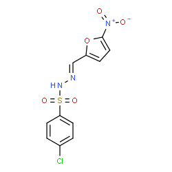 ChemSpider 2D Image | 4-Chloro-N'-[(E)-(5-nitro-2-furyl)methylene]benzenesulfonohydrazide | C11H8ClN3O5S