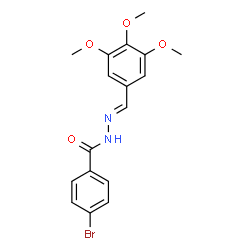ChemSpider 2D Image | 4-Bromo-N'-[(E)-(3,4,5-trimethoxyphenyl)methylene]benzohydrazide | C17H17BrN2O4