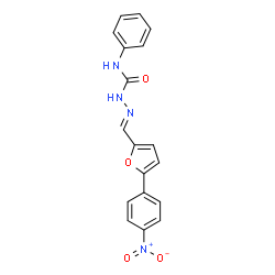 ChemSpider 2D Image | (2E)-2-{[5-(4-Nitrophenyl)-2-furyl]methylene}-N-phenylhydrazinecarboxamide | C18H14N4O4