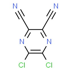 ChemSpider 2D Image | 5,6-DICHLORO-2,3-DICYANOPYRAZINE | C6Cl2N4