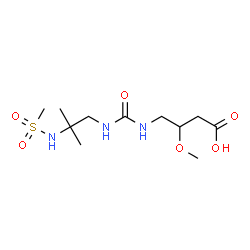 ChemSpider 2D Image | 10-Methoxy-4,4-dimethyl-7-oxo-2-thia-3,6,8-triazadodecan-12-oic acid 2,2-dioxide | C11H23N3O6S