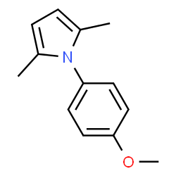 ChemSpider 2D Image | 2,5-Dimethyl-1-(p-anisyl)pyrrole | C13H15NO