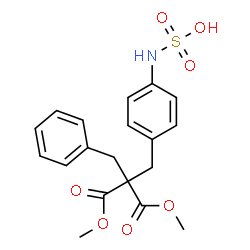 ChemSpider 2D Image | {4-[2-Benzyl-3-methoxy-2-(methoxycarbonyl)-3-oxopropyl]phenyl}sulfamic acid | C19H21NO7S