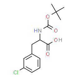 ChemSpider 2D Image | 3-Chloro-N-{[(2-methyl-2-propanyl)oxy]carbonyl}phenylalanine | C14H18ClNO4