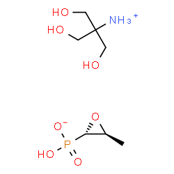 ChemSpider 2D Image | 1,3-Dihydroxy-2-(hydroxymethyl)-2-propanaminium hydrogen [(2S,3S)-3-methyl-2-oxiranyl]phosphonate | C7H18NO7P