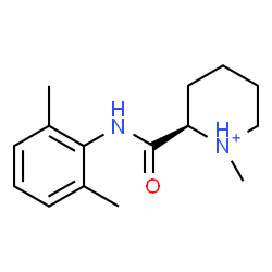 ChemSpider 2D Image | (2R)-2-[(2,6-Dimethylphenyl)carbamoyl]-1-methylpiperidinium | C15H23N2O