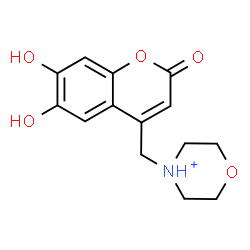 ChemSpider 2D Image | 4-[(6,7-Dihydroxy-2-oxo-2H-chromen-4-yl)methyl]morpholin-4-ium | C14H16NO5