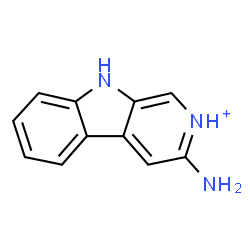ChemSpider 2D Image | 3-Amino-9H-beta-carbolin-2-ium | C11H10N3