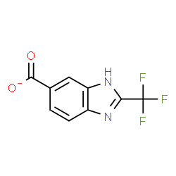 ChemSpider 2D Image | 2-(Trifluoromethyl)-1H-benzimidazole-6-carboxylate | C9H4F3N2O2